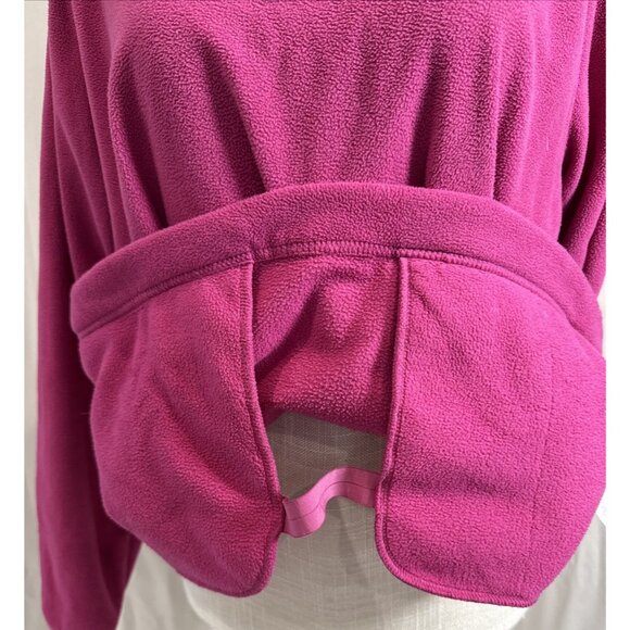 Reebok Womens Fleece Pullover High Collard Top Size L Pink - Picture 7 of 11